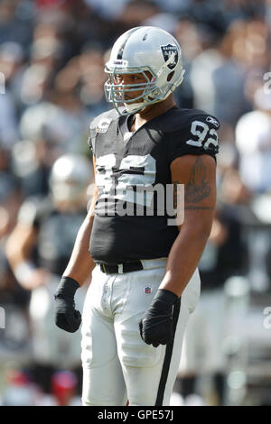 Oakland Raiders' Richard Seymour during an NFL football game against the  Denver Broncos in Oakland, Calif., Sunday, Sept. 27, 2009. (AP Photo/Ben  Margot Stock Photo - Alamy