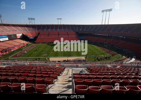 Jan 14, 2012; San Francisco, CA, USA; General view of Candlestick Park before the 2011 NFC divisional playoff game between the San Francisco 49ers and the New Orleans Saints. Stock Photo