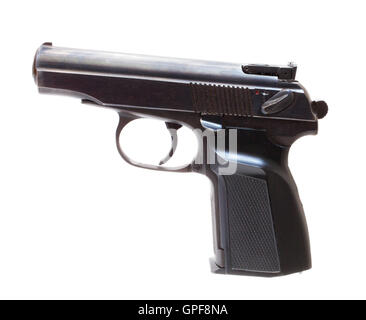 Semi-automatic pistol isolated on a white background Stock Photo - Alamy