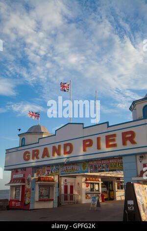 Grand Pier entrance, Weston Super Mare Stock Photo