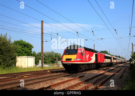 43314 Virgin Trains, East Coast Main Line Railway, Lincolnshire, England, UK Stock Photo