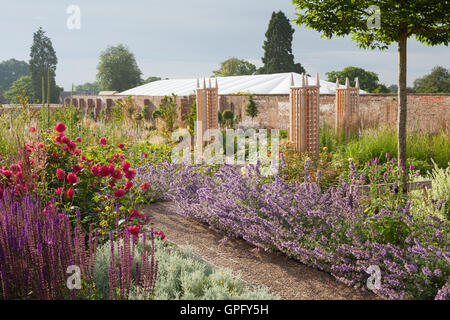 The Gardens at Wynyard Hall. Summer, July 2016. The estate is owned by Sir John Hall. Gardens designed by Alistair Baldwin. Stock Photo