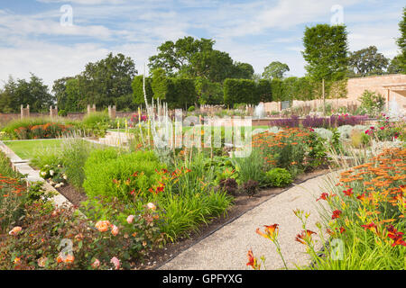 The Gardens at Wynyard Hall. Summer, July 2016. The estate is owned by Sir John Hall. Gardens designed by Alistair Baldwin. Stock Photo