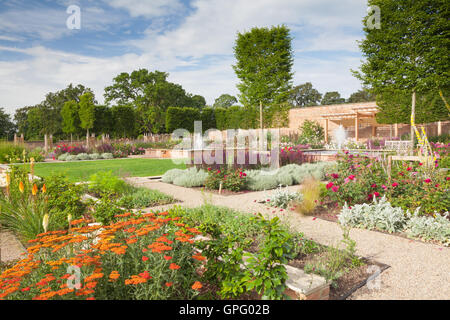 The Gardens at Wynyard Hall. Summer, July 2016. The estate is owned by Sir John Hall. Gardens designed by Alistair Baldwin. Stock Photo