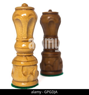 Chess figures isolated on white background. Stock Photo