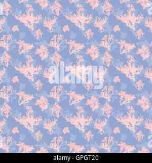 Seamless Pattern. Tree Silhouette Isolated. Vector Illustration. Stock Vector