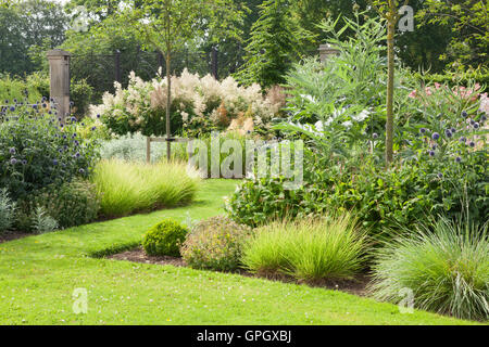 The Gardens at Wynyard Hall. Summer, July 2016. The estate is owned by Sir John Hall. Gardens designed by Alistair Baldwin. Stock Photo