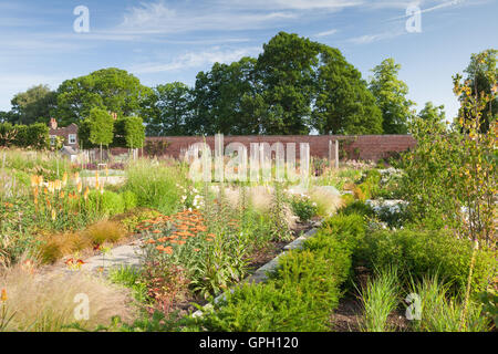 The Gardens at Wynyard Hall. Summer, July 2016. The estate is owned by Sir John Hall. Gardens designed by Alistair Baldwin. Stock Photo