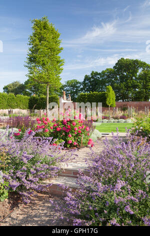 The Gardens at Wynyard Hall. Summer, July 2016. The estate is owned by Sir John Hall. Gardens designed by Alistair Baldwin. Stock Photo