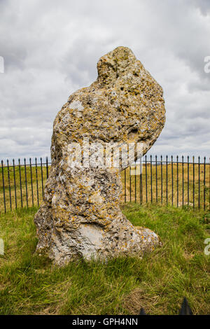 The King's Man Standing stone, near the The Rollright Standing Stones in Oxfordshire. Stock Photo