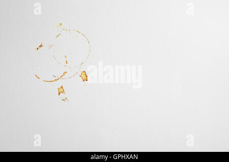 Coffee stain on Watercolor paper texture. Stock Photo