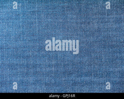Medium blue striped washed denim fabric background Stock Photo