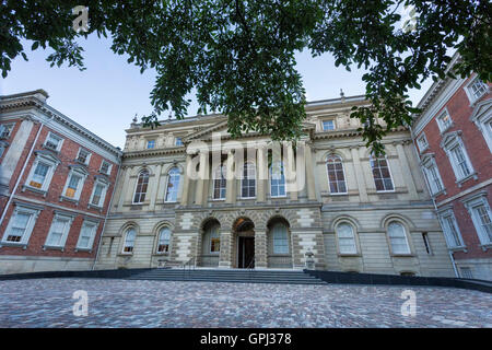 Osgoode Hall in downtown Toronto shown with its cobblestone walkway. Stock Photo