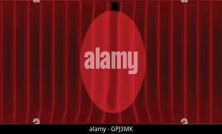 Dark red curtains with a center spotlight Stock Vector