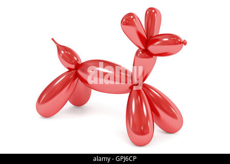 toy dog puppy balloon, 3D rendering Stock Photo