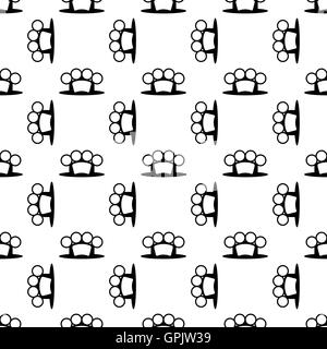 Metal Knuckles Seamless Pattern Stock Vector