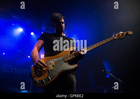 London UK. 3rd September 2016. The Enemy perform at O2 Forum Kentish Town for the Farewell Tour. English indie rock band formed in Coventry in 2006. Credit:  Alberto Pezzali/Alamy Live News Stock Photo