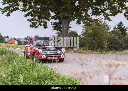 Nowy Sącz, Poland, 3rd September, 2016. Competitors on the routes of the 3rd stage of the 5th Rally Poland Historic / 5. Rajd Polski Historyczny Credit:  Łukasz Popardowski/Alamy Live News Stock Photo