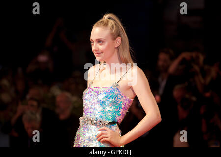 Venice, Italy. 03rd Sep, 2016. Dakota Fanning at the premiere of the film Brimstone at the 73rd Venice Film Festival, Sala Grande on Saturday September 3rd 2016, Venice Lido, Italy. Credit:  Doreen Kennedy/Alamy Live News Stock Photo