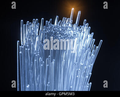 Internet technology fiber optic background Stock Photo