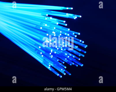 Internet technology fiber optic background Stock Photo