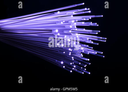 Internet technology fiber optic background Stock Photo