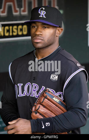 April 30, 2010; San Francisco, CA, USA; Colorado Rockies center