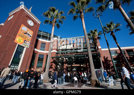 May 11, 2010; San Francisco, CA, USA;  General view of AT&T park before the game between the San Francisco Giants and the San Diego Padres.  San Diego defeated San Francisco 3-2. Stock Photo