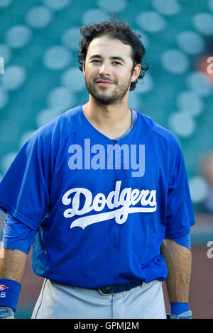 June 29, 2010; San Francisco, CA, USA;  Los Angeles Dodgers right fielder Andre Ethier (16) before the game against the San Francisco Giants at AT&T Park.