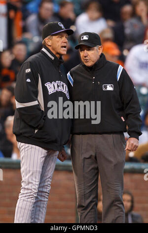 Colorado Rockies first baseman Mike Moustakas (11) in the first inning of a  baseball game Wednesday, April 12, 2023, in Denver. (AP Photo/David  Zalubowski Stock Photo - Alamy