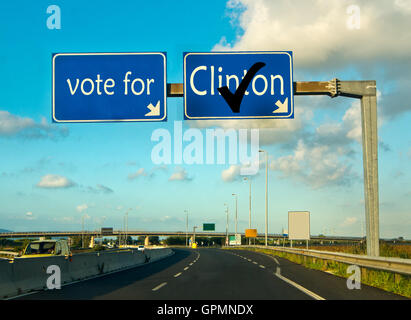 the important moment of political choice, Democrats or Republicans Stock Photo