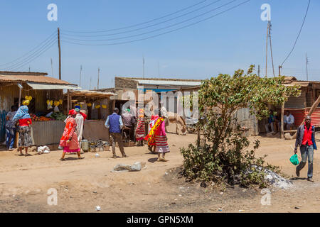 Street market in the Kenyan countryside Stock Photo