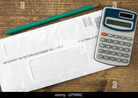 Mail letter or envelope from treasury department Stock Photo
