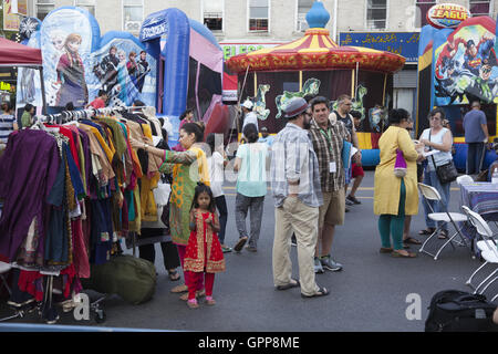 Coney Island Avenue during the Pakistani Mela celebrating Pakistan's independence day.  Brooklyn, NY. Stock Photo