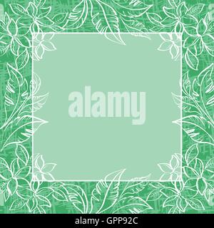Background, frame of flowers and leaves Stock Vector Image & Art - Alamy