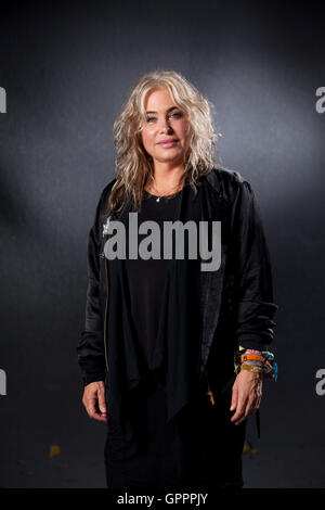 Brix Smith-Start, the American singer, guitarist and television presenter, best known for being a member of post-punk band The Fall, at the Edinburgh International Book Festival. Edinburgh, Scotland. 20th August 2016 Stock Photo