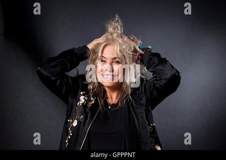 Brix Smith-Start, the American singer, guitarist and television presenter, best known for being a member of post-punk band The Fall, at the Edinburgh International Book Festival. Edinburgh, Scotland. 20th August 2016 Stock Photo