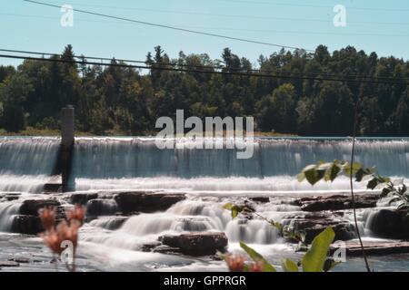 AuSable Chasm along the AuSable River in Upstate New York, along Lake Champlain. Stock Photo