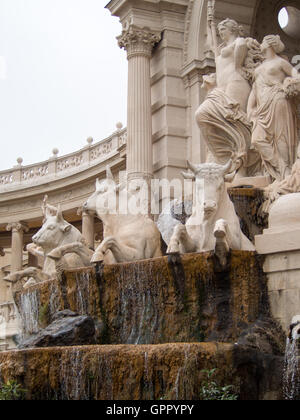 Statues of nude women on top of building on Lombard Street in the city