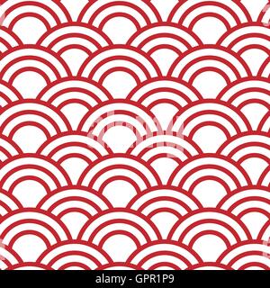 Seamless wave japanese pattern Stock Vector