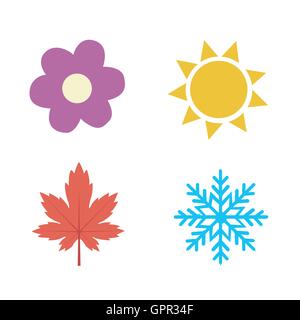 Four seasons icon symbol vector illustration Stock Vector