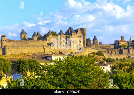 Evening sunshine - Carcassonne Stock Photo