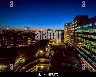 Nightfall over the northern part of London, England, UK Stock Photo