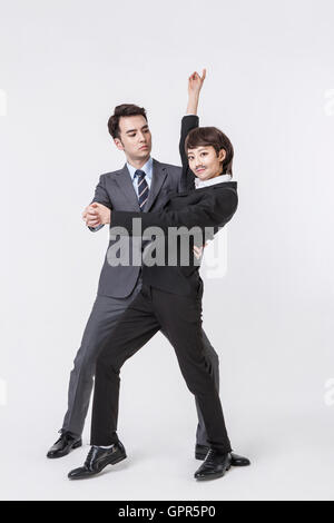 Business people dancing Stock Photo