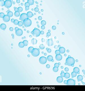 Sparkling water bubbles background Stock Vector