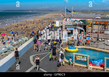 Beach Promenade Westward Ho Devon England United Kingdom Stock 
