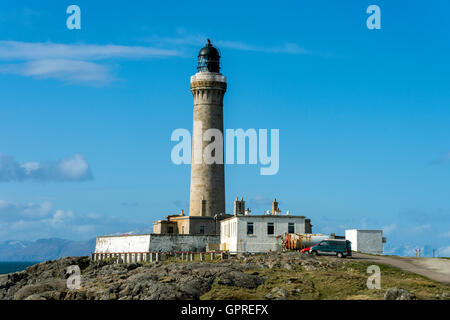 The Ardnamurchan Point lighthouse, Scotland, UK.  Built in 1849 and designed by Alan Stevenson, uncle of Robert Louis Stevenson. Stock Photo