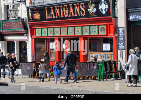 Lanigans Irish Bar in Ranelagh Street, Liverpool city centre. Stock Photo