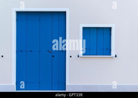 colored doors and windows Stock Photo