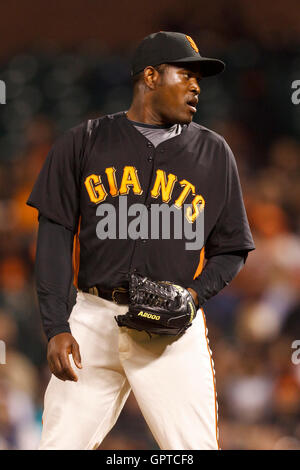 San Francisco Giants pitcher Santiago Casilla (46) during game against the  New York Mets at Citi Field in Queens, New York; September 19, 2013. Giants  defeated Mets 2-1. (AP Photo/Tomasso DeRosa Stock Photo - Alamy